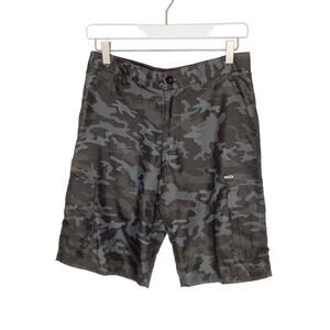Burnside Camo Print Cargo Shorts Mens 30